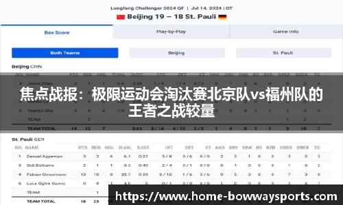 焦点战报：极限运动会淘汰赛北京队vs福州队的王者之战较量